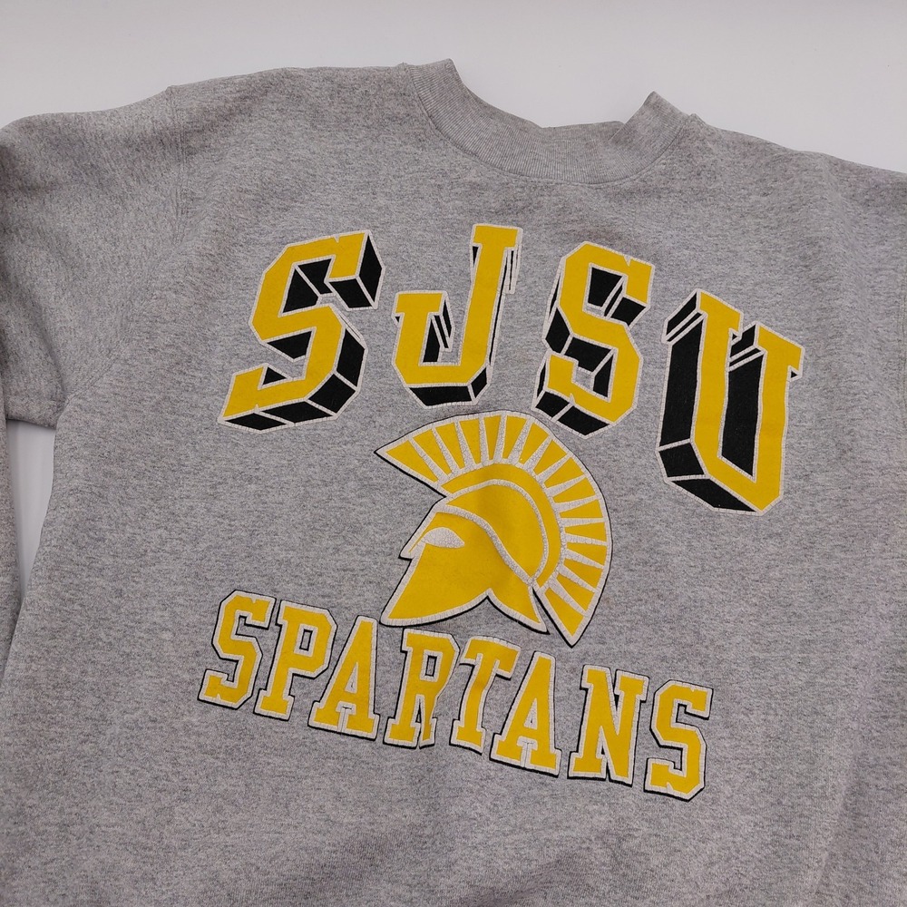 Vtg San Jose State University‎ Sweatshirt Galt Sand Mens L SJSU Spartans Raised